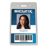 SICURIX Sicurix Proximity Badge Holder, Vertical, 2 1/2w x 4 1/2h, Clear, 50/Pack