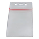 SICURIX Sealable Cardholder, Vertical, 2.62 x 3.75, Clear, 50/Pack