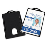 SICURIX Sicurix Badge/Card Holder, 4 x 2 9/10, Black, 25/Pack