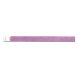SICURIX Security Wristbands, Sequentially Numbered, 10" x 0.75", Purple, 100/Pack