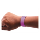 SICURIX Security Wristbands, Sequentially Numbered, 10" x 0.75", Purple, 100/Pack