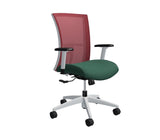 Global Vion – Sleek Black Cherry Mesh Medium Back Tilter Task Chair in Vinyl for the Modern Office, Home and Business