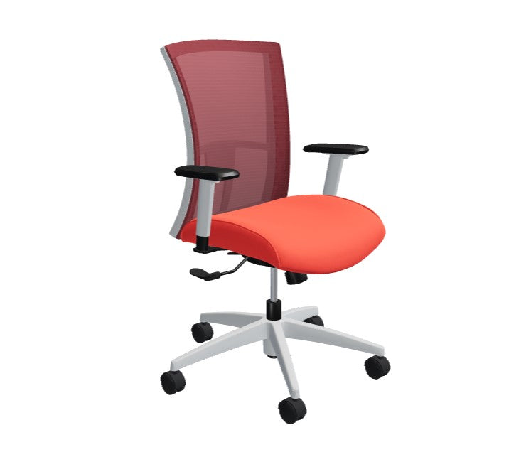 Global Vion – Lush Black Cherry Mesh High Back Tilter Task Chair in Vibrant Fabric for the Modern Office, Home and Business