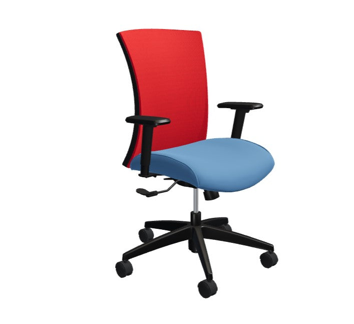 Global Vion – Sleek Berry Dimension Mesh High Back Tilter Task Chair in Vinyl for the Modern Office, Home and Business.