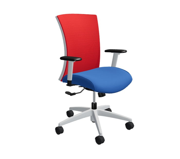 Global Vion – Lush Berry Dimension Mesh Medium Back Tilter Task Chair in Vibrant Fabric for the Modern Office, Home and Business
