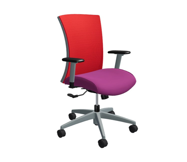Global Vion – Lush Berry Dimension Mesh Medium Back Tilter Task Chair in Vibrant Fabric for the Modern Office, Home and Business