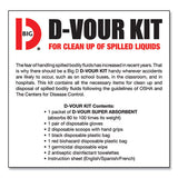 Big D Industries D'vour Clean-up Kit, Powder, All Inclusive Kit, 6/Carton