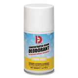 Big D Industries Metered Concentrated Room Deodorant, Lemon Scent, 7 oz Aerosol Spray, 12/Carton