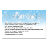 Big D Industries Diamond 3D Urinal Screen, Mountain Air Scent, Blue, 10/Pack, 6 Packs/Carton