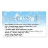 Big D Industries Diamond 3D Urinal Screen, Lavender Lace Scent, 0.13 oz, Lavender, 10/Box