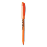 BIC Brite Liner Highlighter, Fluorescent Orange Ink, Chisel Tip, Orange/Black Barrel, Dozen