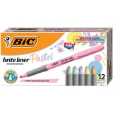 BIC Brite Liner Grip Pastel Highlighters - GBLD11AST