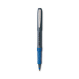BIC Roller Glide Roller Ball Pen, Stick, Micro 0.5 mm, Blue Ink, Gray Barrel, Dozen