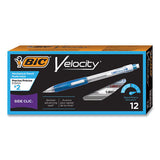 BIC Velocity Side Clic Pencil, 0.5 mm, HB (#2), Black Lead, Assorted Barrel Colors, Dozen
