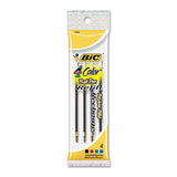 BIC Refill for BIC 4-Color Retractable Ballpoint Pens, Medium Conical Tip, Assorted Ink Colors, 4/Pack