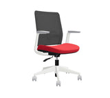 Global Factor – Smart and Chic Black Mesh Synchro-Tilter Mid-Back Chair in Plush Fabric, Perfect for your State-of-the-Art Office, Home and Business.