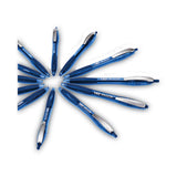 BIC GLIDE Ballpoint Pen, Retractable, Medium 1 mm, Blue Ink, Blue Barrel, Dozen