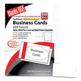 Blanks/USA Printable Microperforated Business Cards, Copier/Inkjet/Laser/Offset, 2 x 3.5, White, 2,500 Cards, 10/Sheet, 250 Sheets/Pack