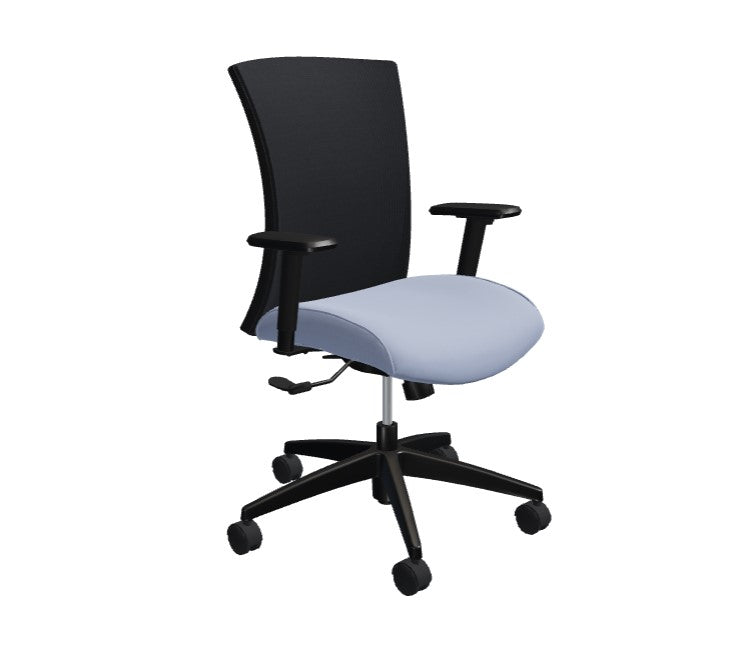 Global Vion – Lush Black Dimension Mesh High Back Tilter Task Chair in Vibrant Fabric for the Modern Office, Home and Business