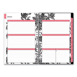 Blue Sky Analeis Create-Your-Own Cover Weekly/Monthly Planner, Floral Artwork, 8 x 5, White/Black Cover, 12-Month (Jan to Dec): 2022