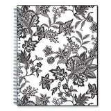 Blue Sky Analeis Monthly Planner, Analeis Floral Artwork, 10 x 8, White/Black Cover, 12-Month (Jan to Dec): 2022