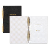 Blue Sky Softcover Notebook, 1 Subject, Narrow Rule, Black Cover, 8.5 x 5.75, 80 Sheets