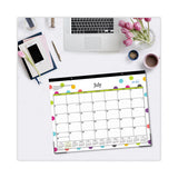 Blue Sky Teacher Dots Academic Desk Pad, 22 x 17, Black Binding, Clear Corners, 12-Month (July to June): 2022 to 2023