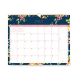 Blue Sky Day Designer Peyton Academic Wall Calendar, Floral Artwork, 15 x 12, White/Navy Sheets, 12-Month (July-June): 2022-2023