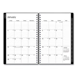 Blue Sky Enterprise Weekly/Monthly Planner, Enterprise Formatting, 8 x 5, Black Cover, 12-Month (Jan to Dec): 2022