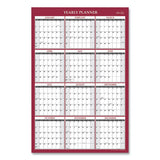 Blue Sky Classic Red Laminated Erasable Wall Calendar, Classic Red Artwork, 36 x 24, White/Red/Gray Sheets, 12-Month (Jan-Dec): 2022