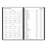 Blue Sky Aligned Daily Appointment Planner, 8 x 5, Black Cover, 12-Month (Jan to Dec): 2022