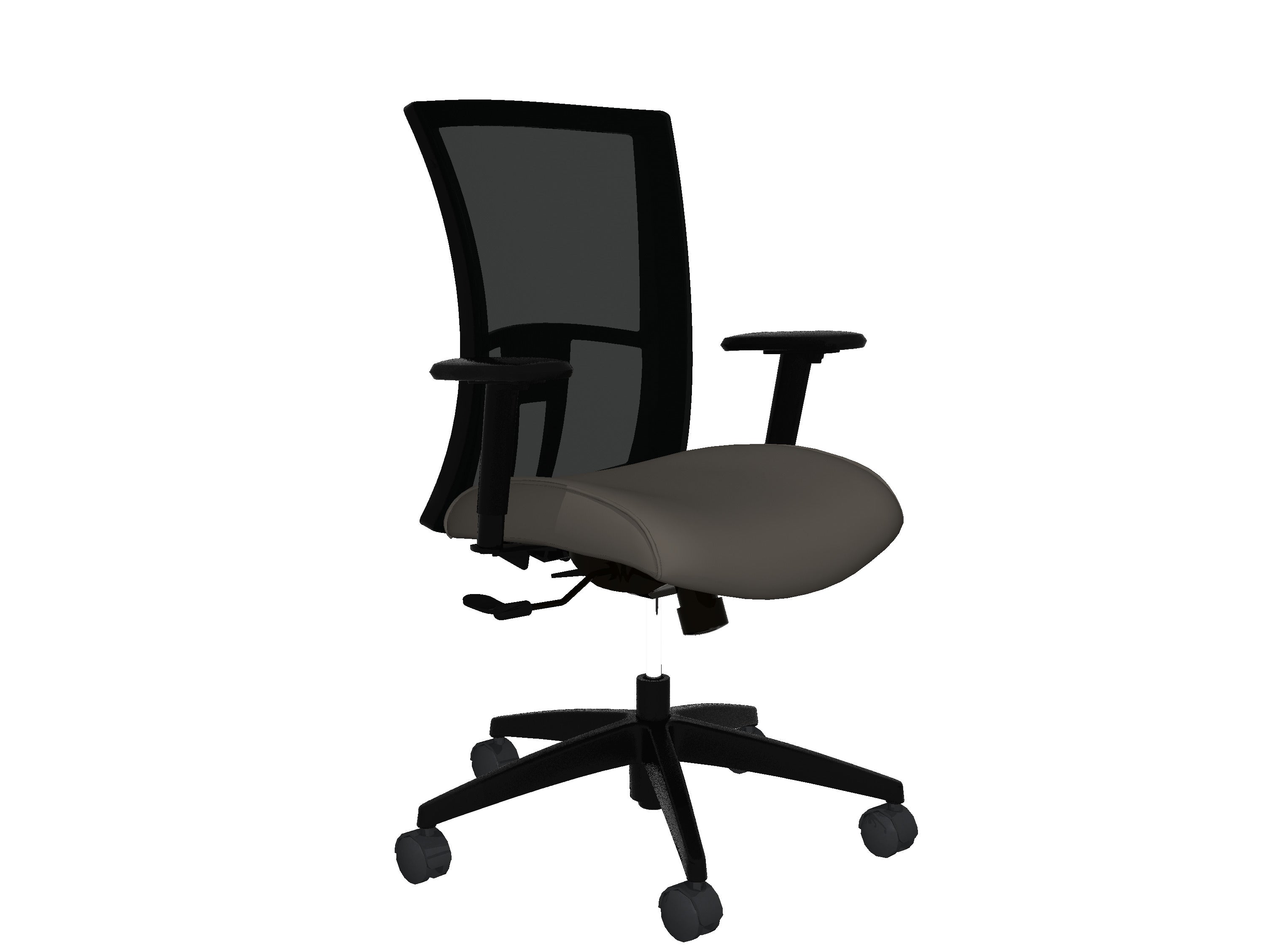 Global Vion – Sleek Black Mesh High Back Tilter Task Chair in Vinyl for the Modern Office, Home and Business.
