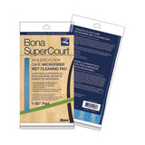 Bona SuperCourt Athletic Floor Care Microfiber Wet Tacking Pad, 60", Light/Dark Blue