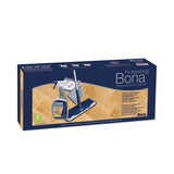 Bona Hardwood Floor Care Kit, 15" Wide Microfiber Head, 52" Blue Steel Handle