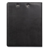 Bond Street, Ltd. Faux-Leather Padfolio, Notched Front Cover with Clipboard Fastener, 9 x 12 Pad, 9.75 x 12.5, Black