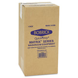 Bobrick Matrix Series Two-Roll Tissue Dispenser, 6 1/4w x 6 7/8d x 13 1/2h, Gray