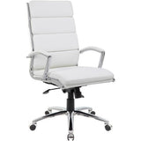 Boss Executive CaressoftPlus™ Chair with Metal Chrome Finish - B9471-WT