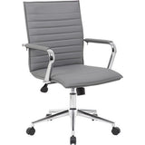 Boss Grey Vinyl Hospitality Chair - B9533C-GY