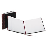 Boorum & Pease Extra-Durable Bound Book, Single-Page Record-Rule Format, Black/Maroon/Gold Cover, 14.94 x 12.5 Sheets, 300 Sheets/Book