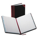Boorum & Pease Account Record Book, Record-Style Rule, Black/Red/Gold Cover, 9.25 x 7.31 Sheets, 300 Sheets/Book
