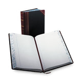 Boorum & Pease Account Record Book, Record-Style Rule, Black/Red/Gold Cover, 13.75 x 8.38 Sheets, 500 Sheets/Book