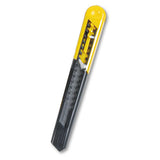 Stanley Straight Handle Knife w/Retractable 13 Point Snap-Off Blade, Yellow/Gray