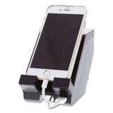 Bostitch Konnect Plastic Phone Dock with USB Port, For Use with Phones and Tablets, 3 x 3.5 x 5, Black