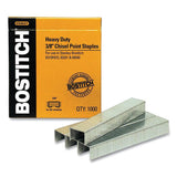 Bostitch Heavy-Duty Premium Staples, 0.38" Leg, 0.5" Crown, Carbon Steel, 1,000/Box