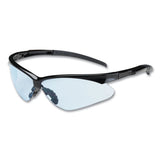 Bouton Adversary Optical Safety Glasses, Anti-Scratch, Light Blue Lens, Black Frame