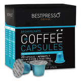 Bestpresso Nespresso Decaffeinato Italian Espresso Pods, Intensity: 7, 20/Box