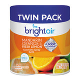 BRIGHT Air Automatic Spray Air Freshener Refill, Mandarin Orange and Fresh Lemon, 6.17 oz Aerosol Spray, 2/Pack