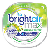 BRIGHT Air Max Odor Eliminator Air Freshener, Meadow Breeze, 8 oz Jar, 6/Carton