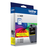 Brother LC401YS Ink, 200 Page-Yield, Yellow