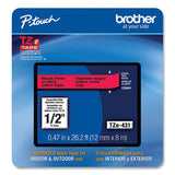 Brother P-Touch TZe Laminated Removable Label Tapes, 0.47